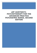 zZP 1649768371  PSYCHOTHERAPY FOR THE ADVANCED PRACTICE PSYCHIATRIC NURSE, SECOND EDITION: A HOW-TO GUIDE FOR EVIDENCE- BASED PRACTICE