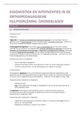 volledige samenvatting Diagnostiek en interventies in de orthopedagogische hulpverlening: grondslagen (P0W96a)