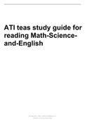 ATI teas study guide for reading Math-Science-and-English  