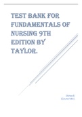 TEST BANK FOR FUNDAMENTALS OF NURSING 9TH EDITION BY TAYLOR.(Complete  Newest version 2023)TEST BANK FOR FUNDAMENTALS OF NURSING 9TH EDITION BY TAYLOR.(Complete  Newest version 2023)TEST BANK FOR FUNDAMENTALS OF NURSING 9TH EDITION BY TAYLOR.(Complete  Ne