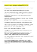 Accounting for decision makers C213 WGU