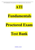 ATI Fundamentals Proctored Exam Test Bank 