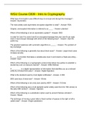 WGU Course C839 - Intro to Cryptography  Q&A 2022&sol;2023