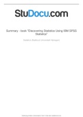 Summary Discovering Statistics Using IBM SPSS Statistics 22nd Dec 2022