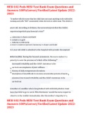 HESI 102 Peds HESI Test Bank Exam Questions and Answers 100&percnt;Correct&sol;Verified Latest Update 2022-2023