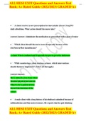 ALL HESI EXIT Questions and Answers Test Bank&semi; A&plus; Rated Guide &lpar;2022&sol;2023&rpar; GRADED A&plus;