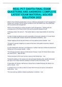 REAL PCT DAVITA FINAL EXAM QUESTIONS AND ANSWERS COMPLETE LATEST EXAM MATERIAL SOLVED SOLUTION 2023