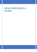 HESI MEDSURG 4 EXAM PRACTICE TEST	FULL ANSWERS WITH DETAILED EXPLANATION