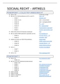 Overzicht behandelde artikels - Sociaal Recht