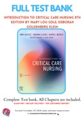 Test Bank for Introduction to Critical Care Nursing 8th Edition By Mary Lou Sole; Deborah Goldenberg Klein; Marthe J. Moseley Chapter 1-21 Complete Guide A+