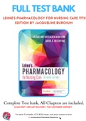 Test Bank for Lehne's Pharmacology for Nursing Care 11th Edition By Jacqueline Burchum; Laura Rosenthal Chapter 1-112 Complete Guide A+