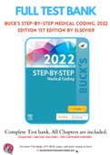 Test Bank for Buck's Step-by-Step Medical Coding, 2022 Edition 1st Edition By Elsevier Chapter 1-27 Complete Guide A+