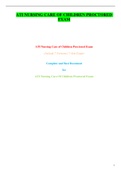 ATI RN Nursing Care of Children Proctored Exam &lpar;7 Latest Versions&comma; 2022&sol;2023&rpar;