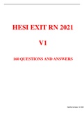2022-2023 HESI RN EXIT EXAM V1 FULL 160 QUESTIONS AND ANSWERS
