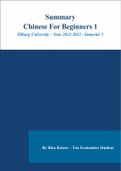 Chinese For Beginners 1 (HSK 1) - Summary