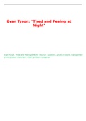 Evan Tyson: "Tired and Peeing at Night"
