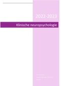 Samenvatting  Klinische Neuropsychologie