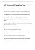 ATI Anatomy & Physiology Test 2022&sol;2023 with 100&percnt; correct answers