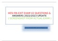 HESI RN EXIT EXAM V2 QUESTIONS & ANSWERS 2022/2023 UPDATE  ( SCREENSHOT FROM ACTUAL EXAM )