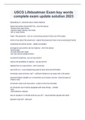 USCG Lifeboatman Exam key words complete exam update solution 2023