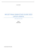 NR-507 FINAL EXAM STUDY GUIDE 2023 LATEST UPDATE