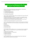 ATI Immunization Assessment Questions with Verified Answers 2022&sol;2023
