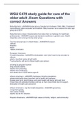 WGU C475 study guide for care of the older adult -Exam Questions with correct Answers