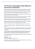 WGU C475 &lpar;Care of the Older Adult&rpar; Objective Assessment 2022&sol;2023