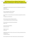 SAFE Advanced Scrum Master Real Exam 5&period;1&comma; Questions and Answers &vert; All Lessons Updated 2022