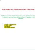 ATI RN Nursing Care of Children Proctored Exam (7 Latest Versions, 2022/2023)