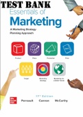 TEST BANK for Essentials of Marketing, A Marketing Strategy_Planning Approach. 17th Edition ISBN10: 1260260372 by William Perreault, Joseph Cannon, E and Jerome McCarthy. All Chapters 1-19. (Complete Download)