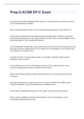 Prep-U ACSM EP-C Exam 2022&sol;2023 with 100&percnt; correct answers