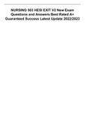 NURSING 503 HESI EXIT V2 New Exam Questions and Answers Best Rated A&plus; Guaranteed Success Latest Update 2022&sol;2023