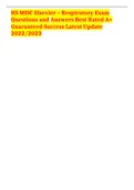 HS MISC Elsevier &ndash; Respiratory Exam Questions and Answers Best Rated A&plus; Guaranteed Success Latest Update 2022&sol;2023
