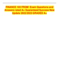 FINANCE 103 FROM&Tab;Exam Questions and Answers rated A&plus; Guaranteed Success New Update 2022&sol;2023 GRADED A&plus;