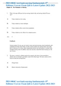 PRN 0004C test bank nursing fundamentals &lpar;9th Editions Craven&rpar; Exam Q&As Latest Update 2022-2023