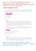 Walden University NUR 2063 Test Bank for Canadian Fundamentals of Nursing&comma; 6th Edition all chapters 1-48 &lpar;questions & answers&rpar; A&plus; guide new update 2023