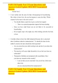 FAM 134 Family Test 2 Exam Questions and Answers Latest Update 2022/2023 Guaranteed Success