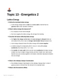 A Level Edexcel Chemistry - Topic 13 - Energetics 2/II