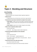  A Level Edexcel Chemistry - Topic 2 - Bonding and Structure