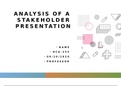 HCA 255 Topic 3 Assignemnt, Analysis of A Stakeholder Powerpoint - Centers for Disease Control