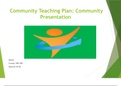 NRS 428VN Topic 5 Benchmark, Community Teaching Plan - Community Presentation