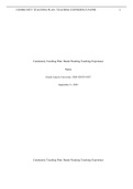 NRS 428VN Topic 3 Benchmark, Community Teaching Hands Washing Experience Paper