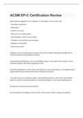 ACSM EP-C Certification Review exam 2022&sol;2023 with 100&percnt; correct answers