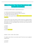 NMLS Practice Test Hard Questions with  Complete Solutions