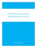 Summary Sales (International Sales & Procurement)