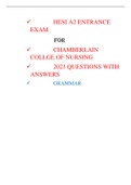CHAMBERLAIN COLLEGE OF NURSING&lpar;HESI A2 2023&rpar;GRAMMAR PDF DOCUMENT-LATEST UPDATE FOR REAL EXAM