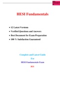 HESI Fundamentals Updated Versions 1-12 With Rationale with 100% Answers (Study guide A+) Course HESI Fundamentals Updated Institution HESI Fundamentals Updated HESI Fundamentals Updated Versions 1-12 With Rationale with 100% Answers (Study guide A+)