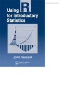 Using R for Introductory Statistics 2nd Edition Verzani Solutions Manual26th Dec 2022