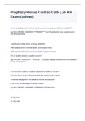 Prophecy&sol;Relias Cardiac Cath Lab RN Exam &lpar;solved&rpar;